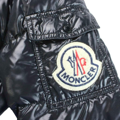 Moncler Badia Down Jacket Patch Logo Nylon Hood 00 Black MW