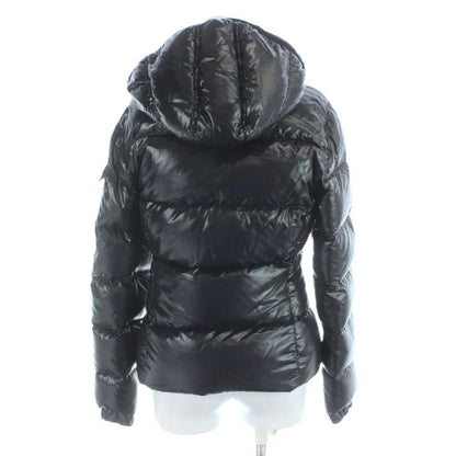 Moncler Badia Down Jacket Patch Logo Nylon Hood 00 Black MW