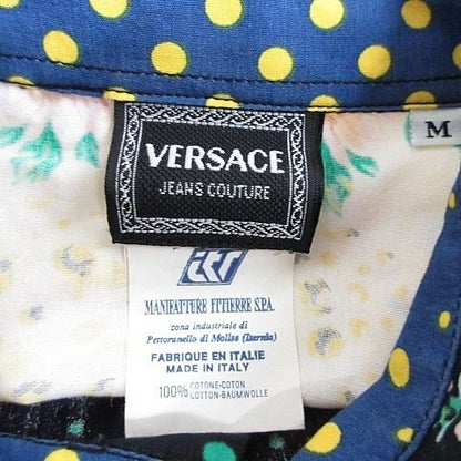 Versace Jeans Couture Shirt Casual Long Sleeve Allover Pattern Medusa Cat