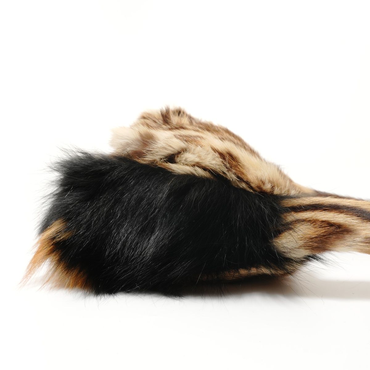 Fendi Shoulder Bag Leopard Print Rabbit Fur