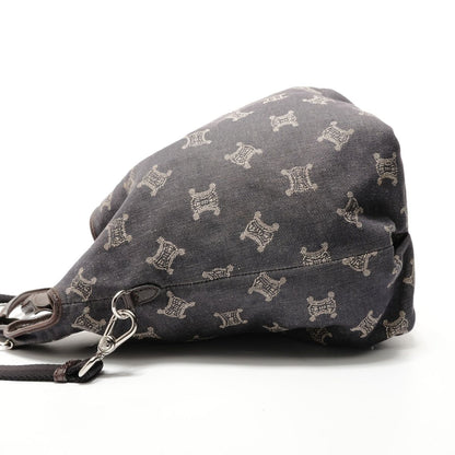 Celine Shoulder Bag Macadam Denim 2-Way