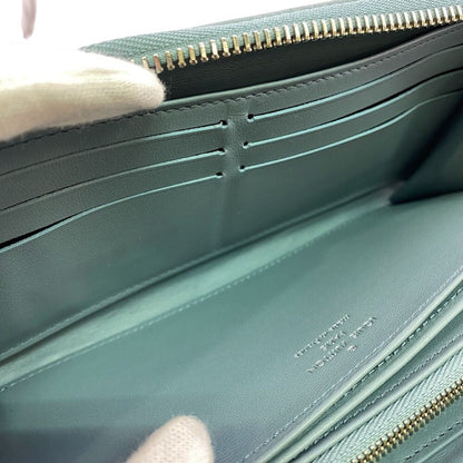 Louis Vuitton Zippy Wallet Monogram Embossed Leather Blue Glacier