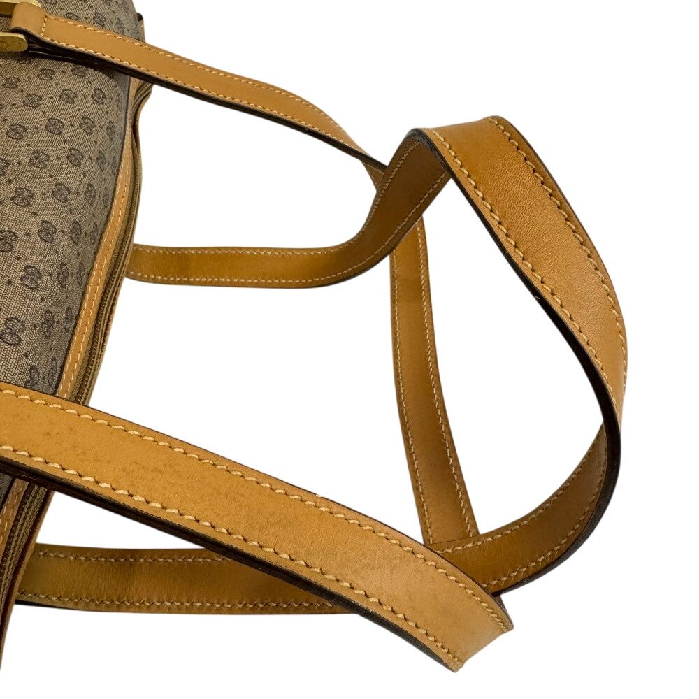 Gucci Vintage Micro GG Boston Bag Brown