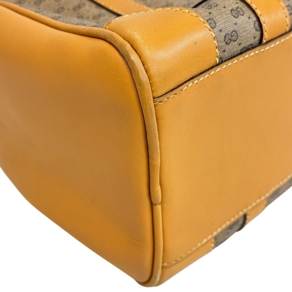 Gucci Vintage Micro GG Boston Bag Brown