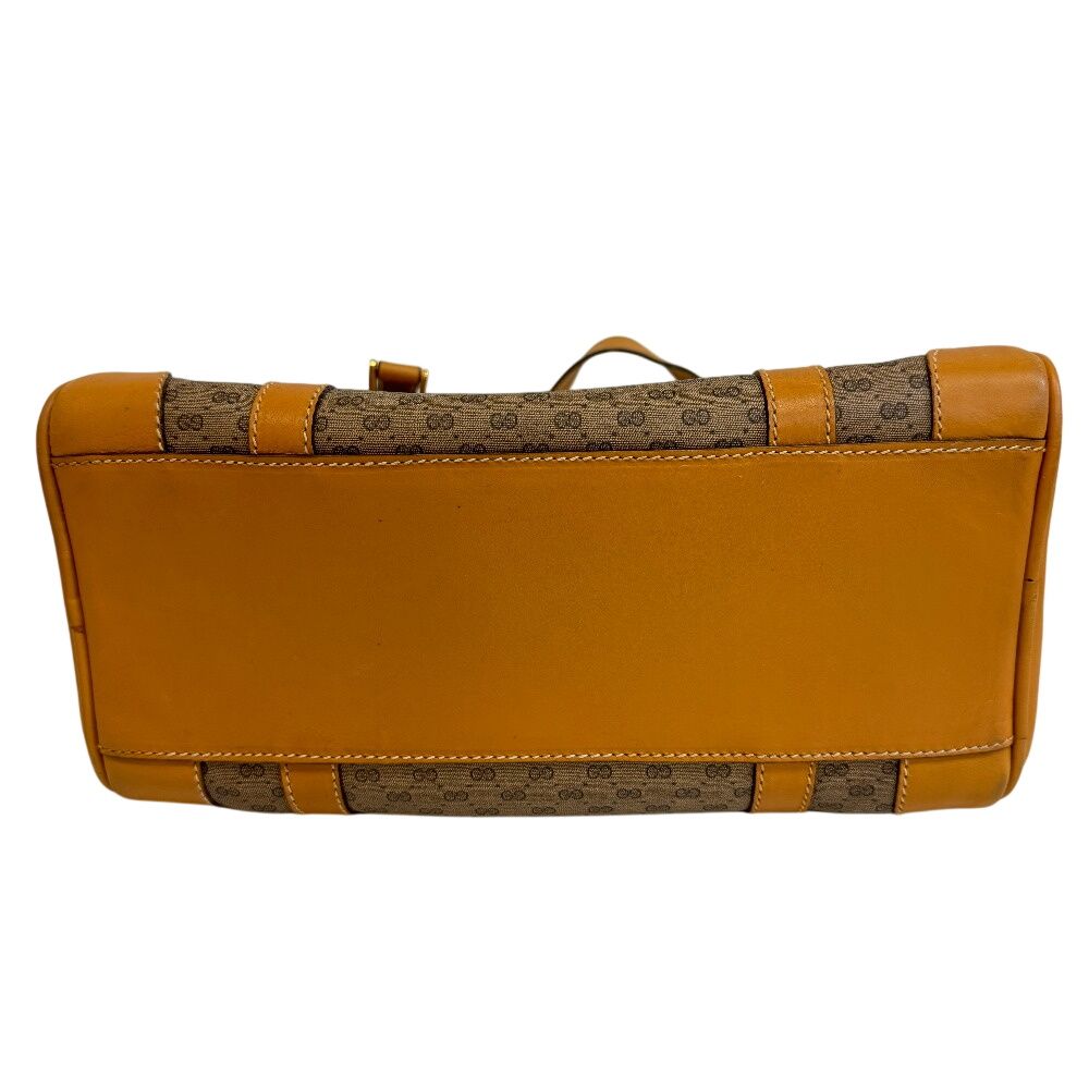Gucci Vintage Micro GG Boston Bag Brown