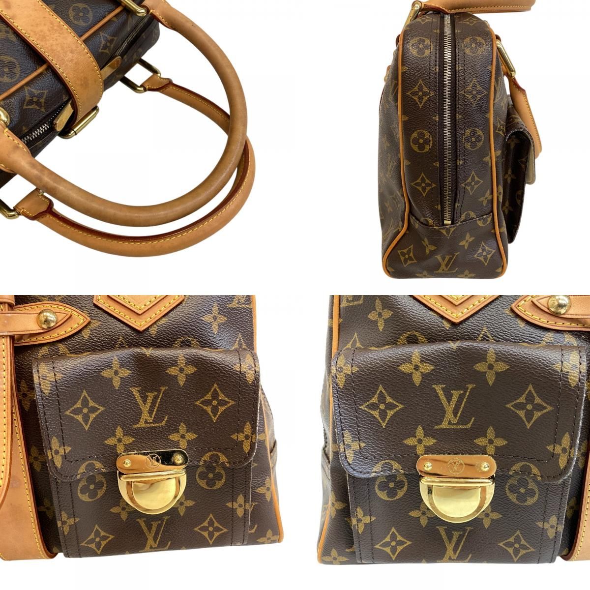 Louis Vuitton Manhattan GM Monogram Handbag Brown