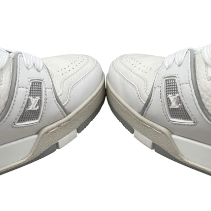 Louis Vuitton Sneakers Trainer 37 Leather LV logo Monogram Flower White