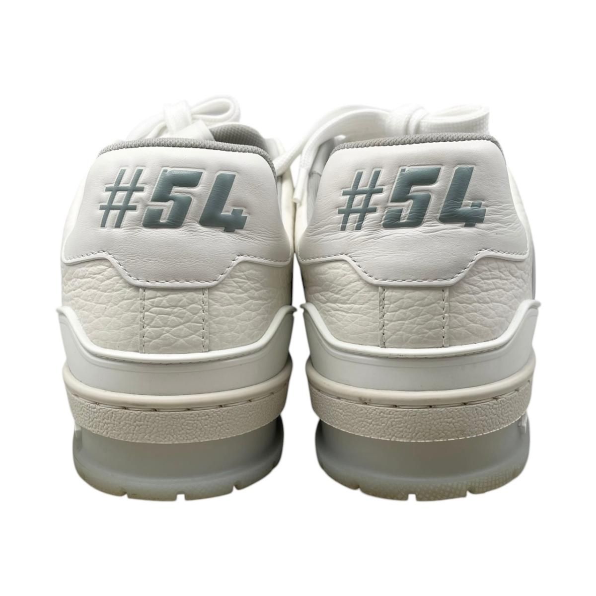 Louis Vuitton Sneakers Trainer 37 Leather LV logo Monogram Flower White