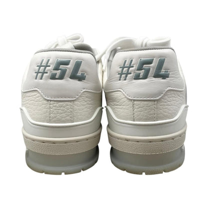 Louis Vuitton Sneakers Trainer 37 Leather LV logo Monogram Flower White