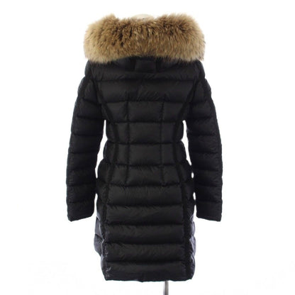 Moncler Hermifur Down Coat Hoodie Fur 1 Black