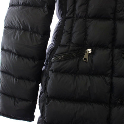 Moncler Hermifur Down Coat Hoodie Fur 1 Black