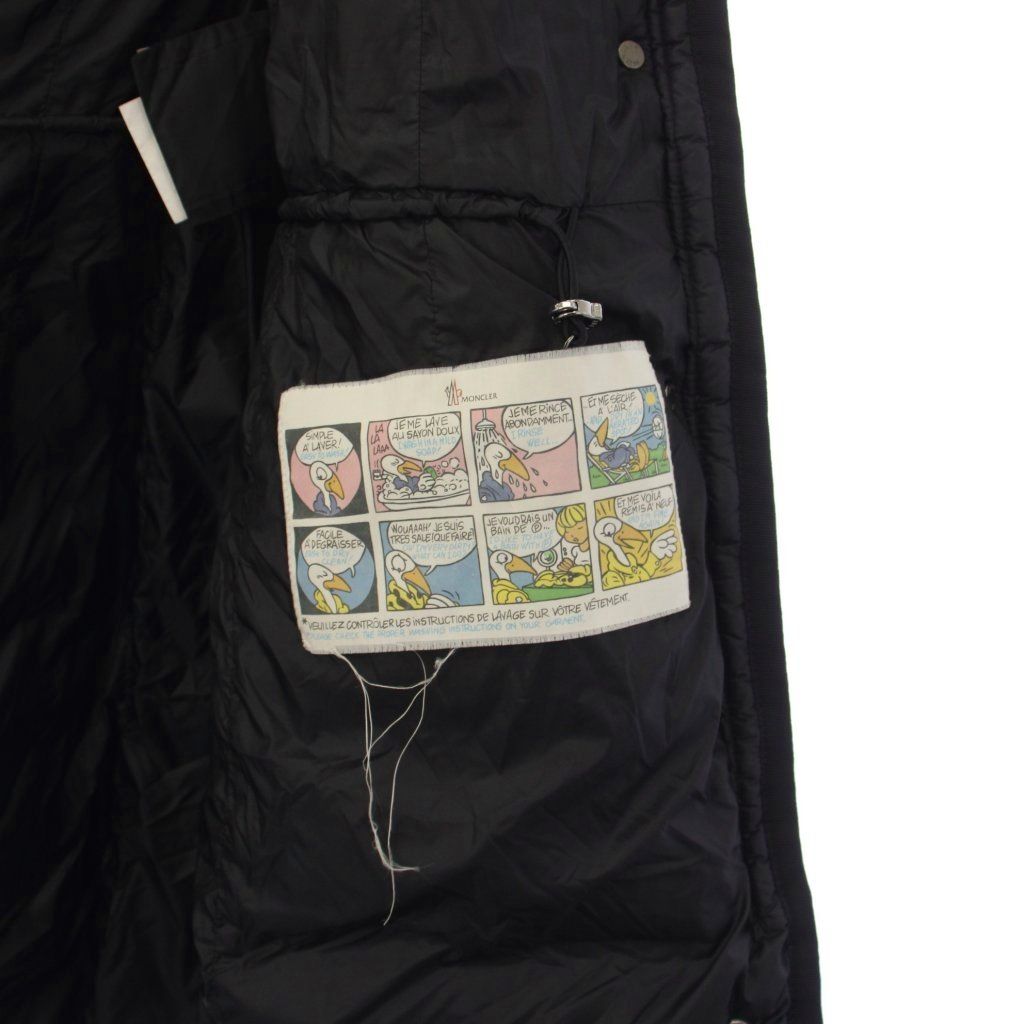 Moncler Hermifur Down Coat Hoodie Fur 1 Black