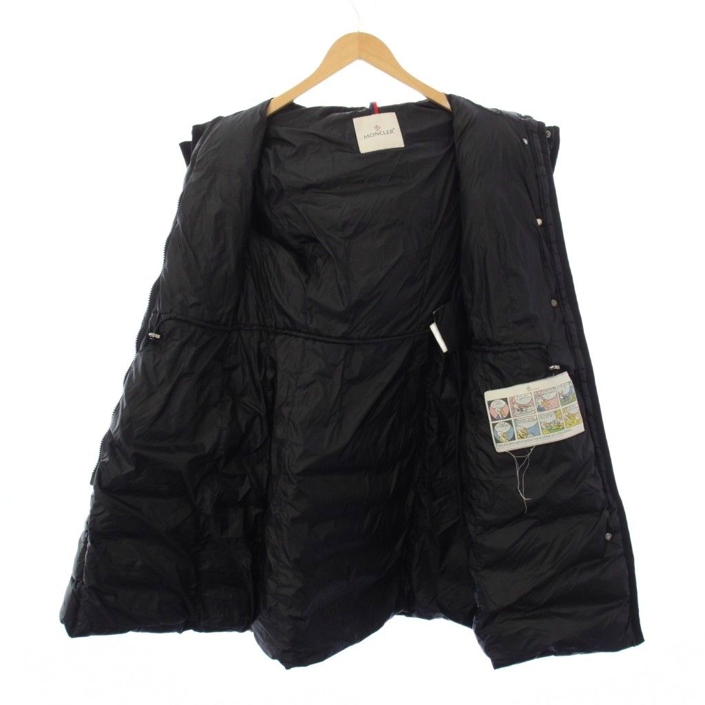 Moncler Hermifur Down Coat Hoodie Fur 1 Black