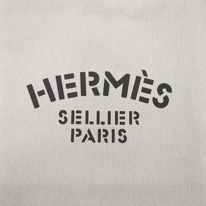 Hermes Aline Toile Chevron PM Toileche Blanc 2-Way Shoulder Backpack Beige