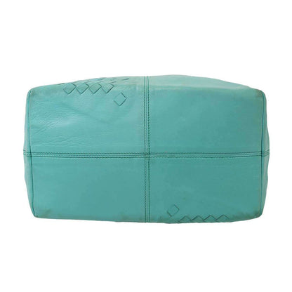 Bottega Veneta Intrecciato Leather Handbag Blue