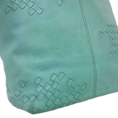 Bottega Veneta Intrecciato Leather Handbag Blue