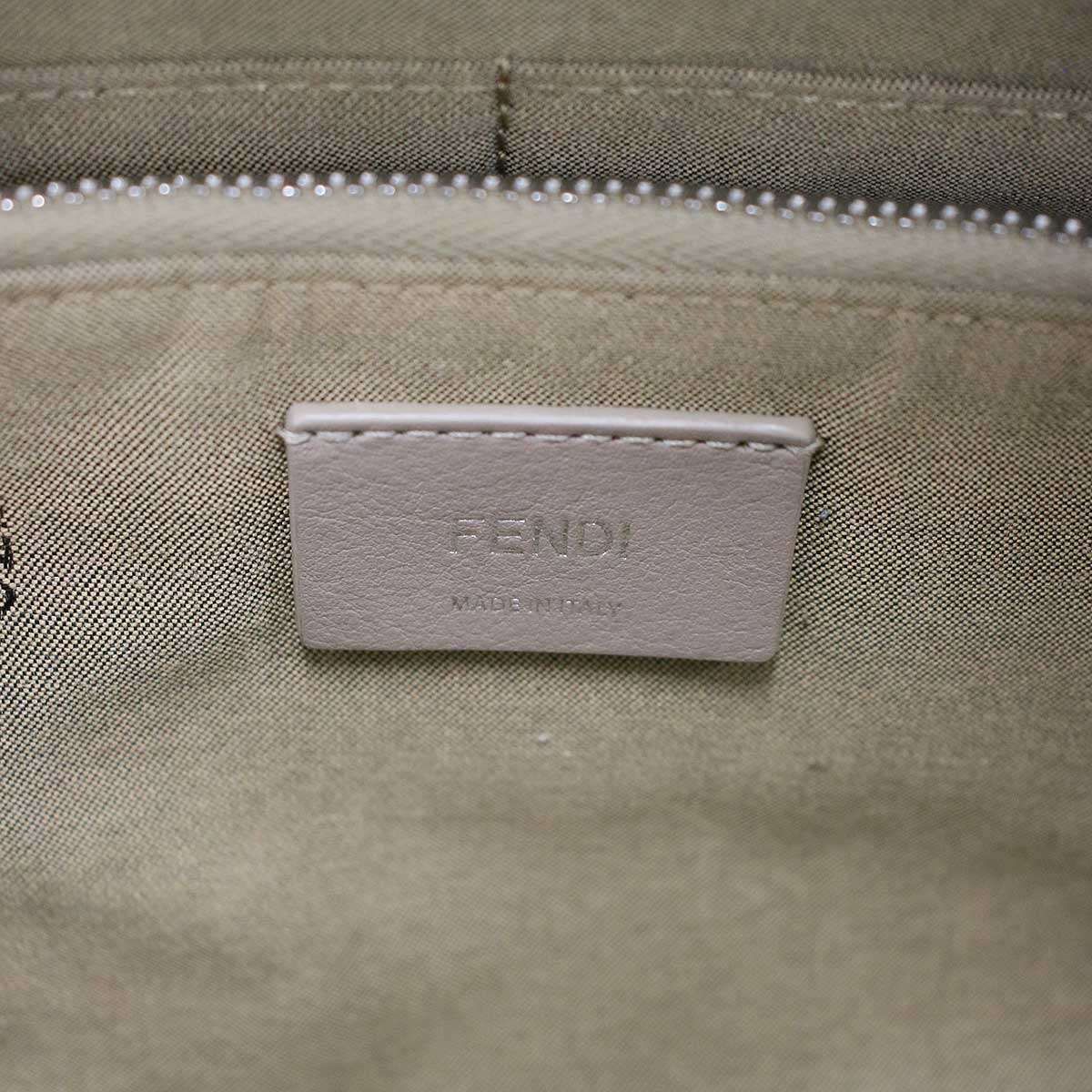 Fendi by the Way 2-Way Leather Handbag Grey Gee