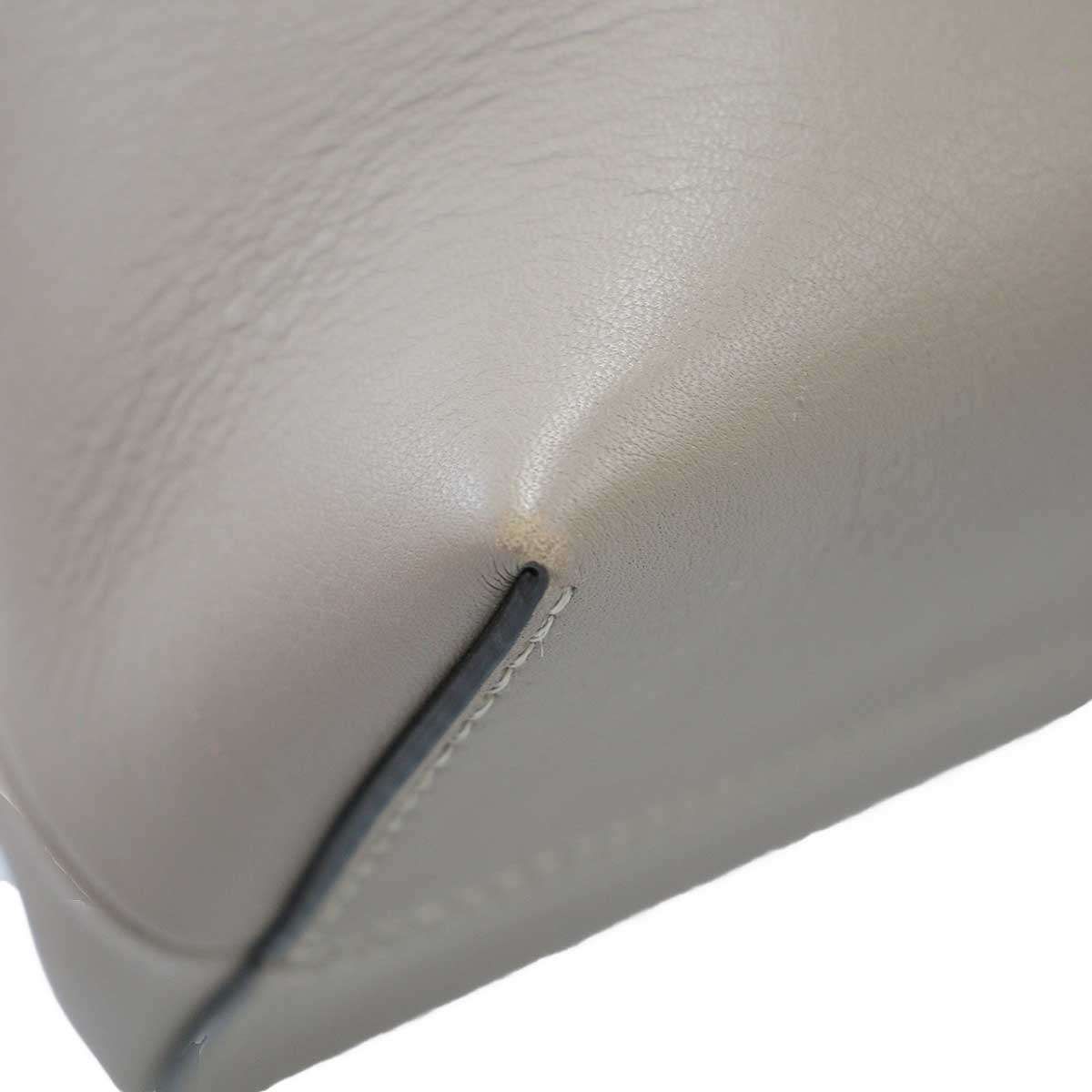 Fendi by the Way 2-Way Leather Handbag Grey Gee