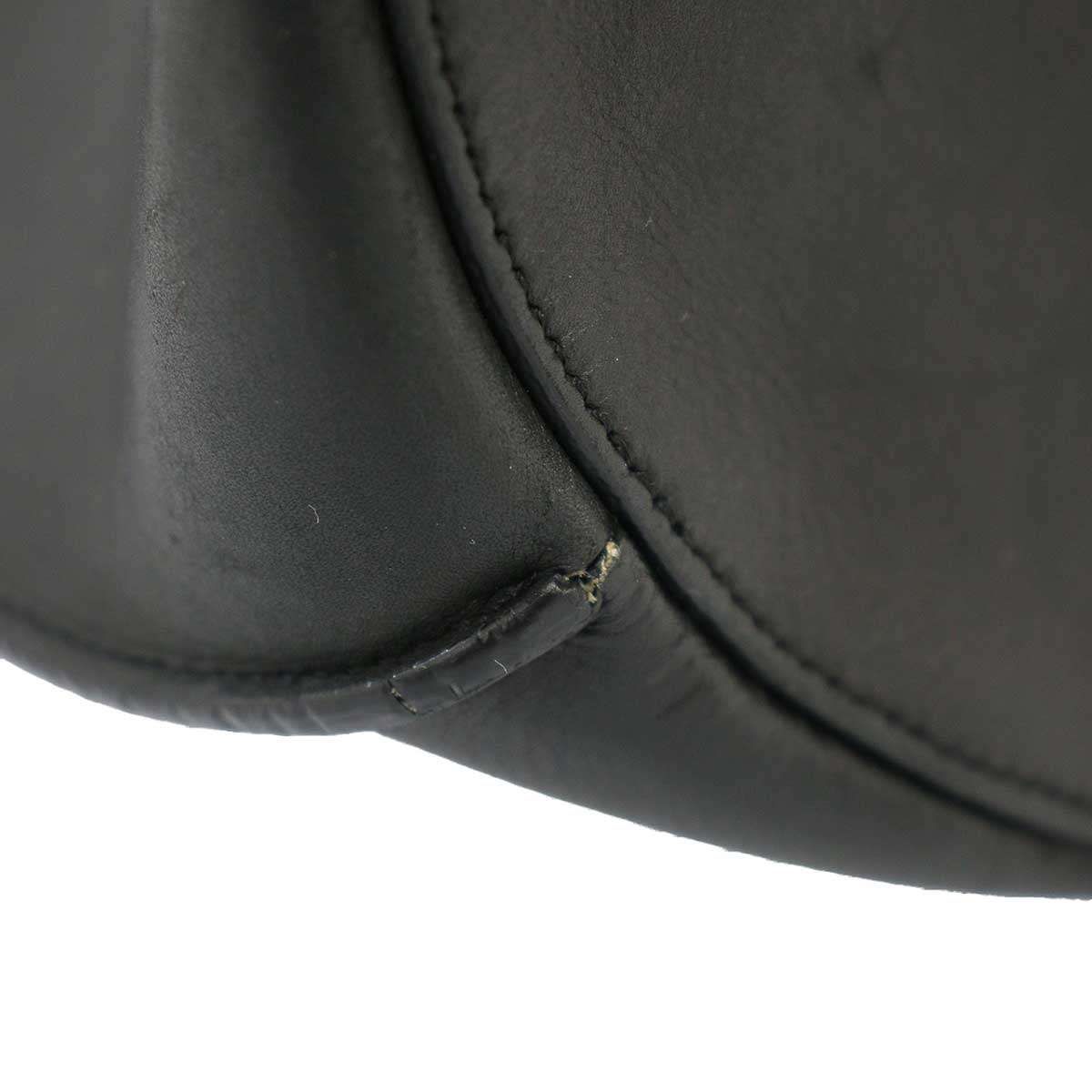 Celine Bucket Leather Shoulder Bag Black