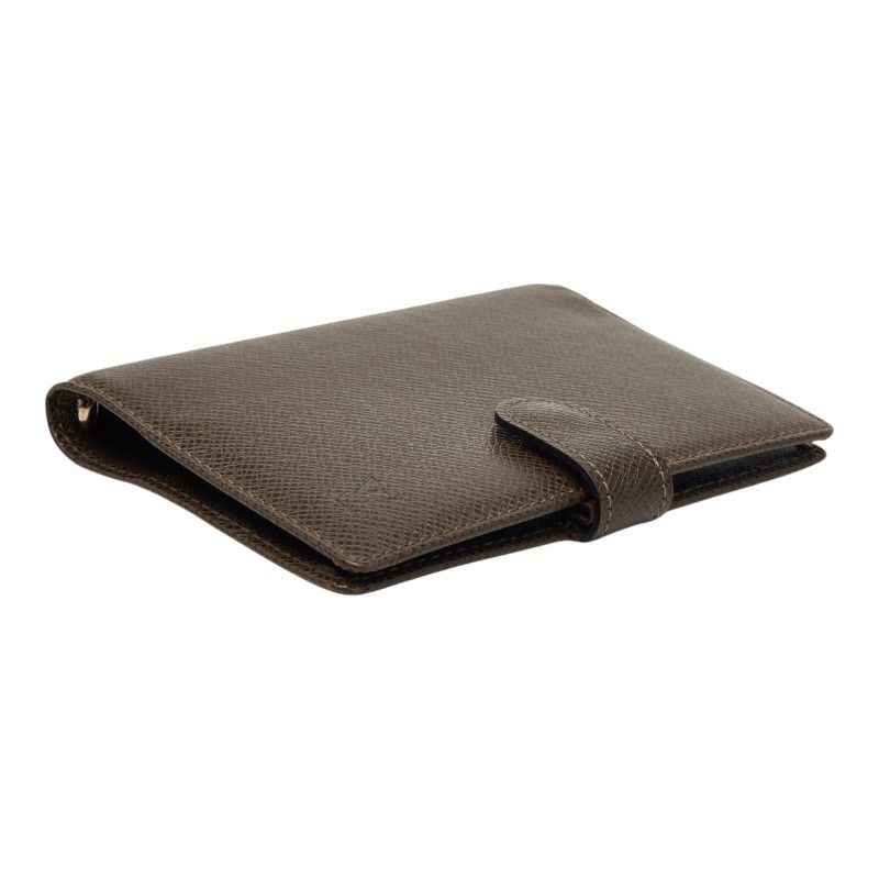Louis Vuitton Taiga Agenda PM Notebook Cover Grizzly Brown Leather