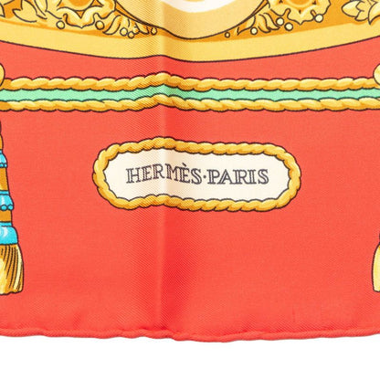 Hermes Carre 90 Hommage a Charles Garnier Lou Tribute Scarf Red Multicolor Silk