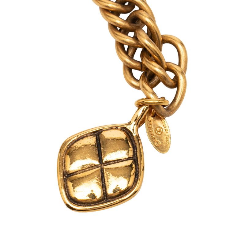 Chanel Quilted Vintage Chain Belt Gold Plated