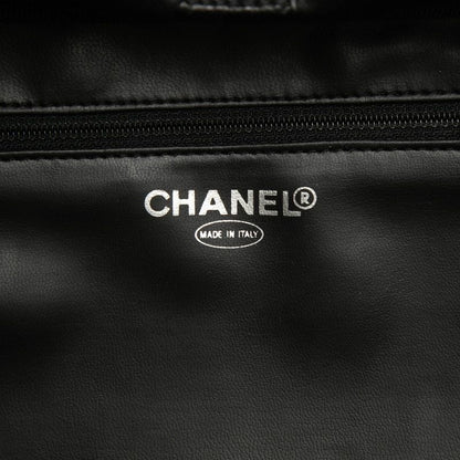 Chanel CC Logo Vintage Square 2-Way Shoulder Bag Black Caviar Leather
