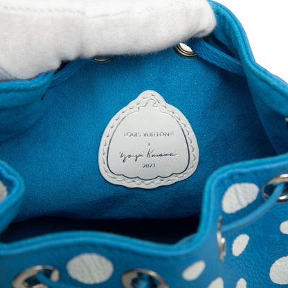 Louis Vuitton Monogram Empreinte Nano Noe 2-Way Shoulder Bag Blue White Leather