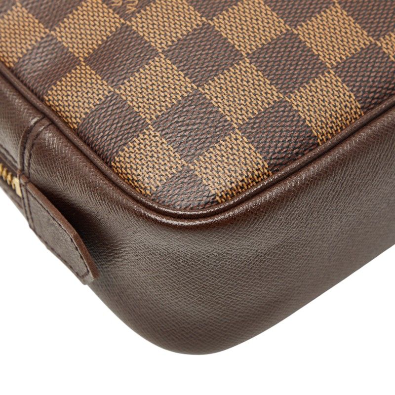 Louis Vuitton Damier Trousse Toilette 25 Cosmetic Pouch Brown