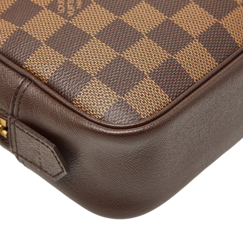 Louis Vuitton Damier Trousse Toilette 25 Cosmetic Pouch Brown
