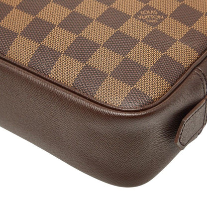 Louis Vuitton Damier Trousse Toilette 25 Cosmetic Pouch Brown