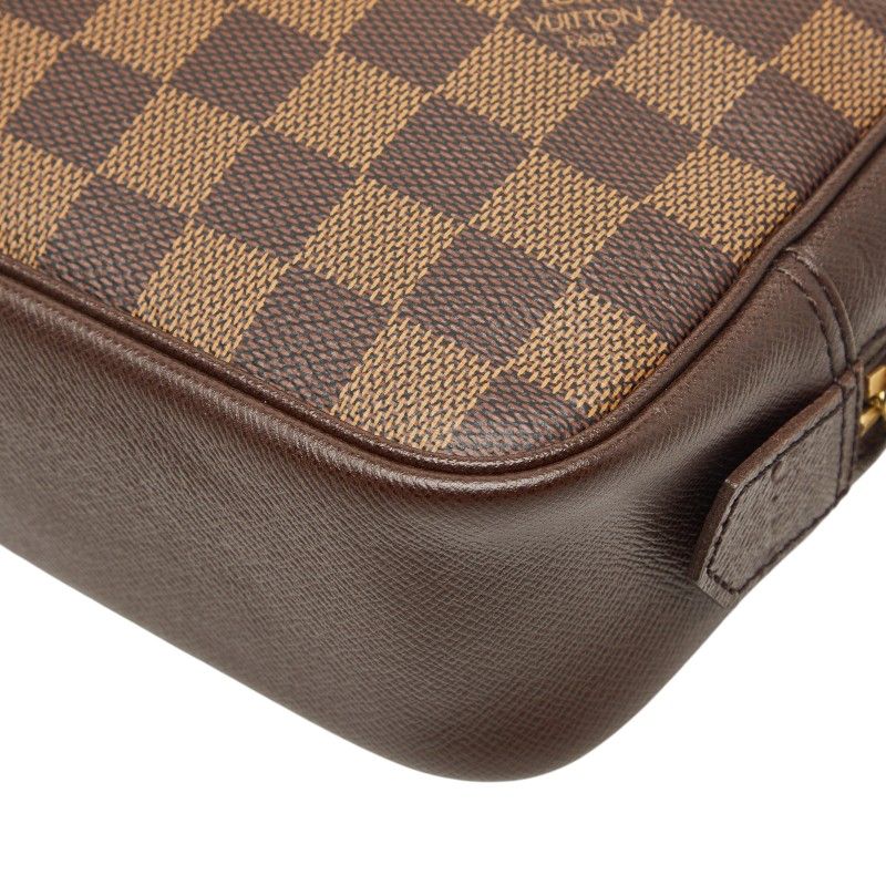 Louis Vuitton Damier Trousse Toilette 25 Cosmetic Pouch Brown