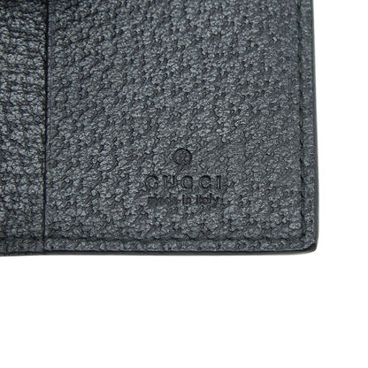 Gucci Animalier Bee & Star Key Case Black Leather Key Holder