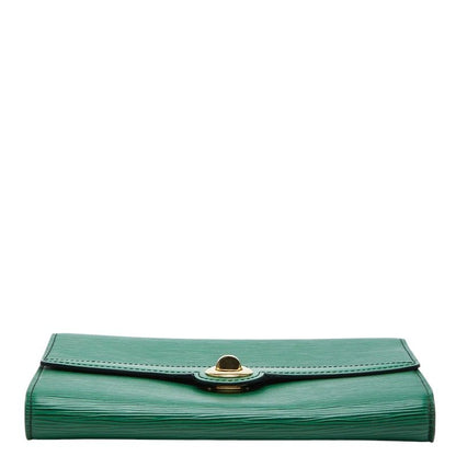 Louis Vuitton Epi Arche Clutch Shoulder Bag 2-Way Borneo Green Leather