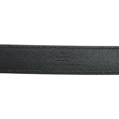 Gucci Logo Buckle Belt 90 36 Black Leather