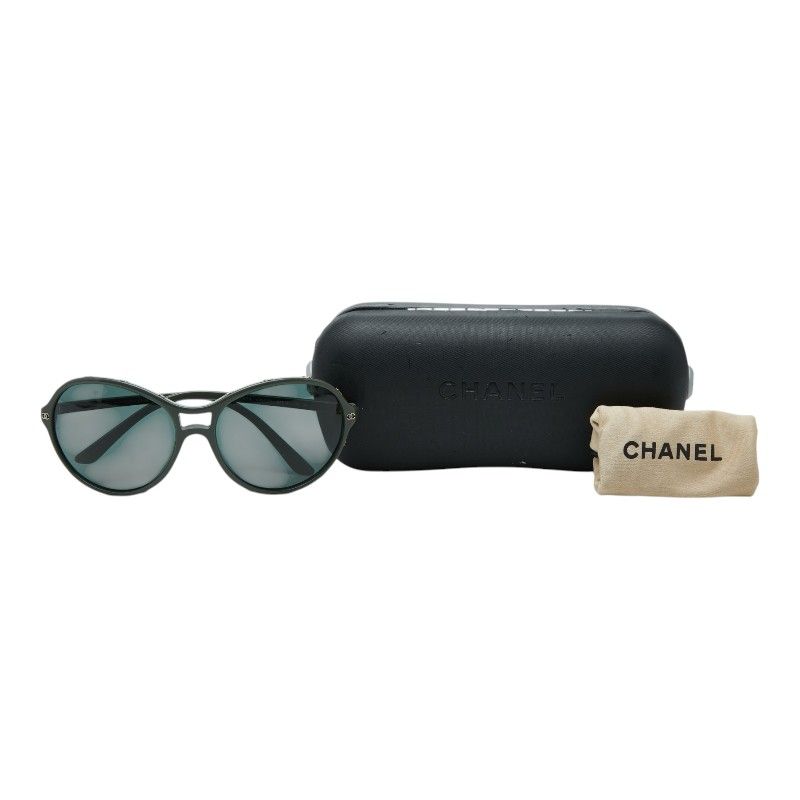 Chanel CC Logo Sunglasses Frame Green Acetate Eyewear