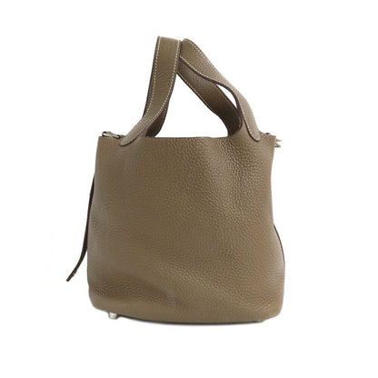 Hermes Picotin Lock PM 18 Etoupe Taurillon Clemence Silver Handbag