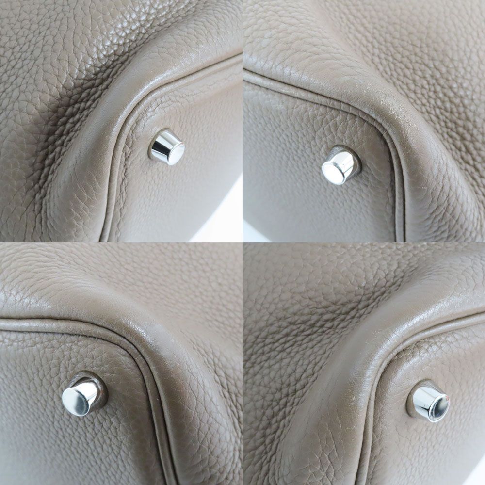 Hermes Picotin Lock PM 18 Etoupe Taurillon Clemence Silver Handbag