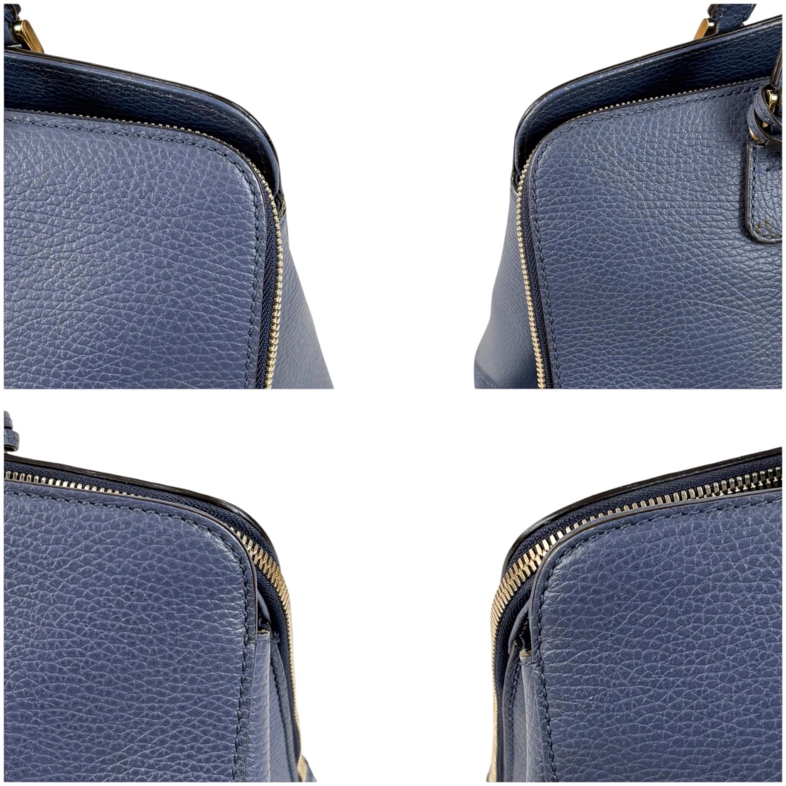 Gucci Handbag Leather Blue Tote with Interlocking Charm — view 4