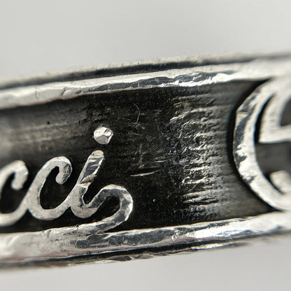 Gucci Interlocking Ring Trademark Silver