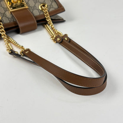 Gucci Padlock GG Small Shoulder Bag Brown