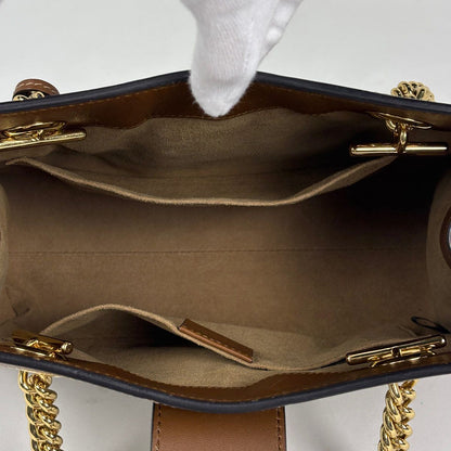 Gucci Padlock GG Small Shoulder Bag Brown