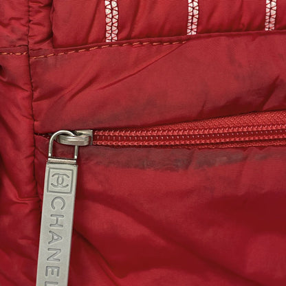 Chanel Sports Line Shoulder Bag CC Logo Nylon Red