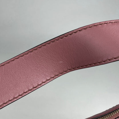 Gucci GG Pattern Ski Shoulder Bag Canvas Beige Pink