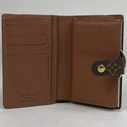 Louis Vuitton Porte Monet Billets Viennois Clasp Bifold Wallet Monogram Brown