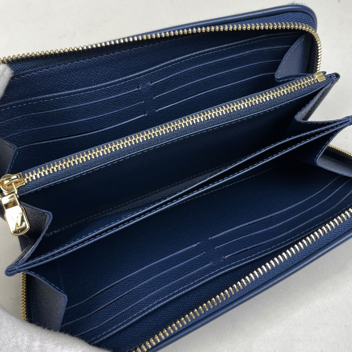Louis Vuitton Zippy Wallet Monogram Denim Blue