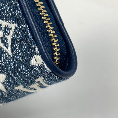 Louis Vuitton Zippy Wallet Monogram Denim Blue