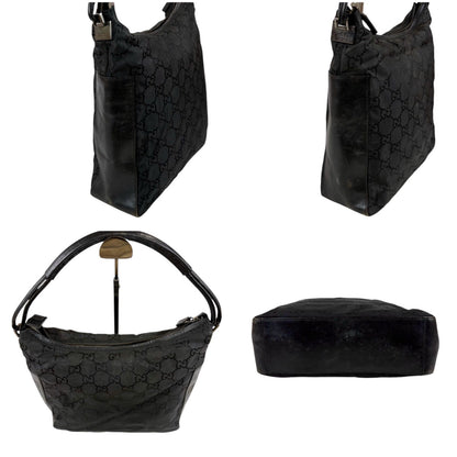 Gucci Shoulder Bag GG Canvas Nylon Pattern Black — view 3