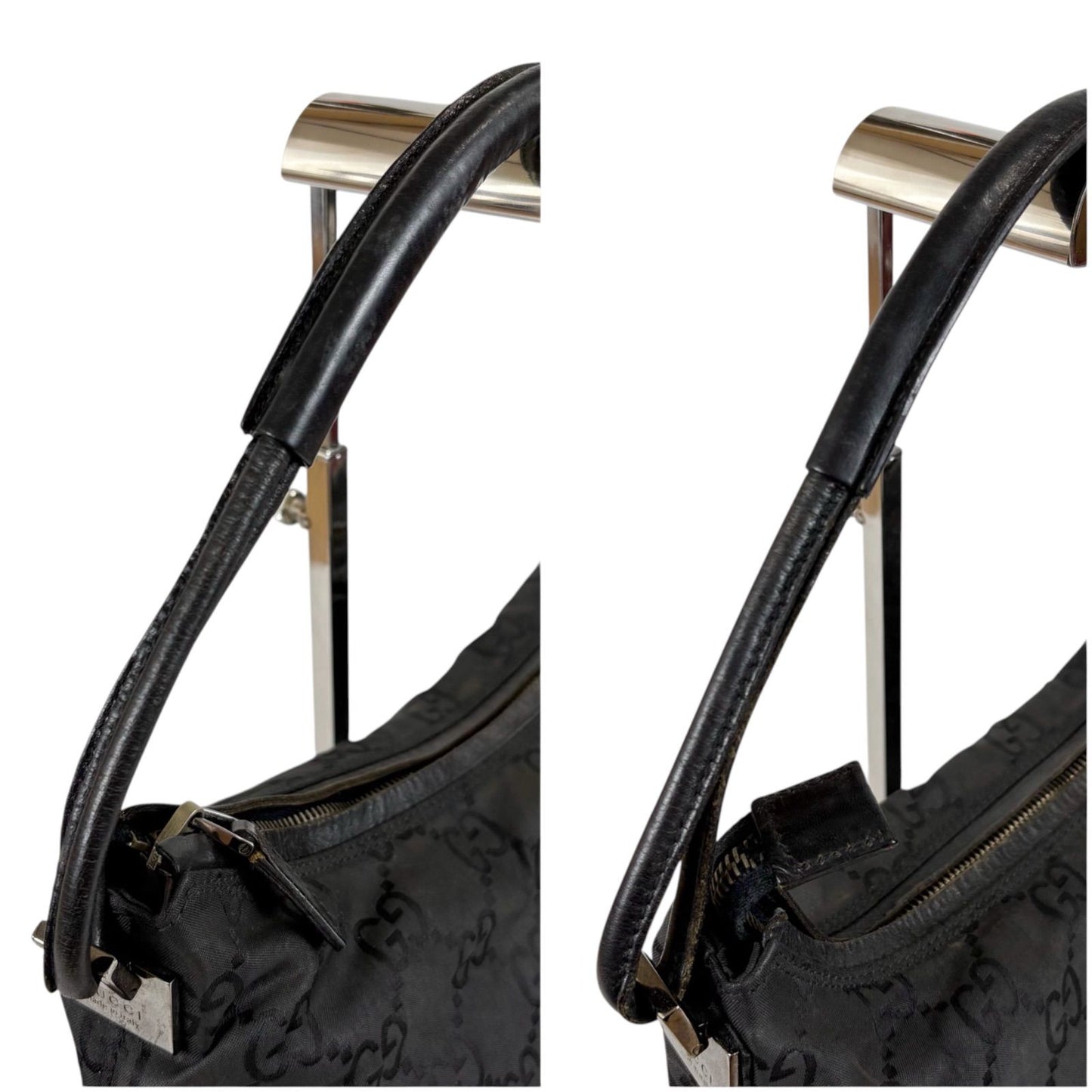 Gucci Shoulder Bag GG Canvas Nylon Pattern Black — view 6