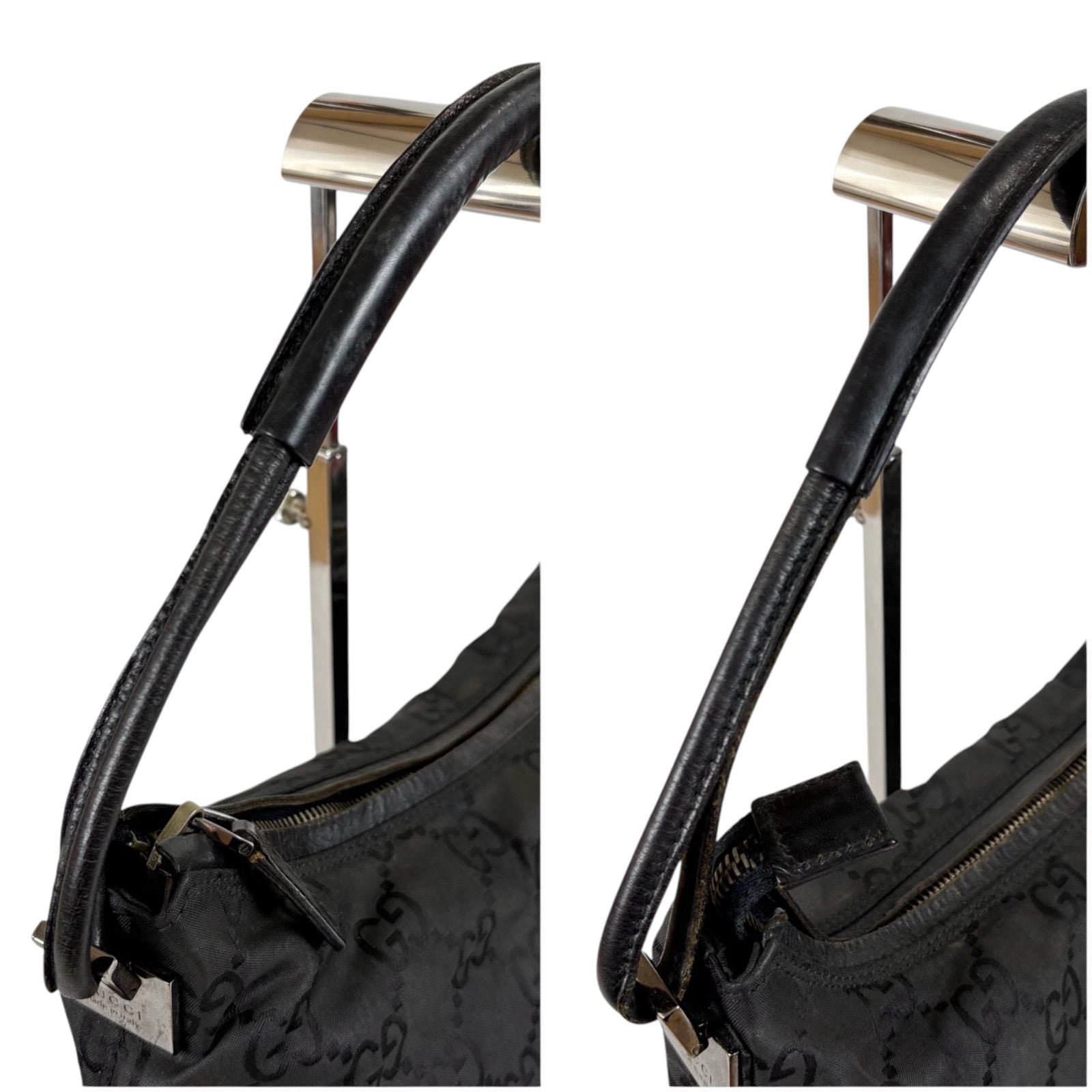 Gucci Shoulder Bag GG Canvas Nylon Pattern Black — view 6